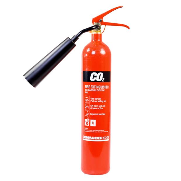 1 x 2kg CO2 Carbon Dioxide Fire Extinguisher With Bracket - Commander